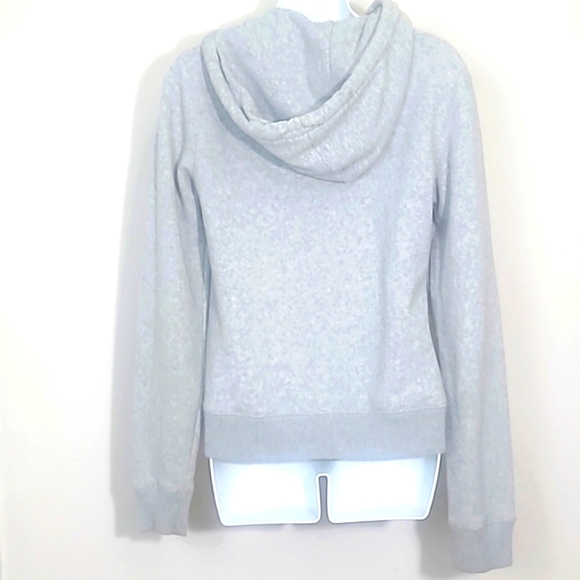 Aeropostale Hoodie Sweatshirt Gray drawstring hood kangaroo pockets 1987 Logo L - Picture 3 of 7